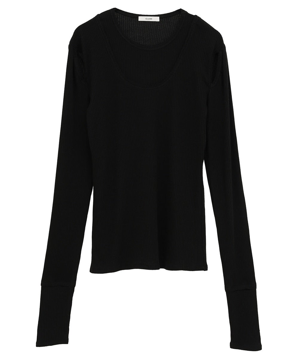 LAYERED SHOULDER CUT TOPS