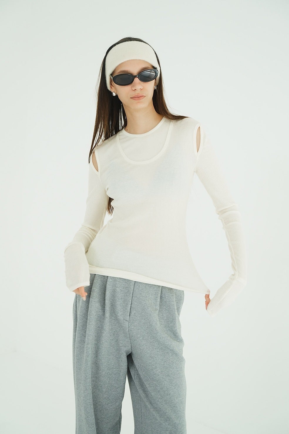 LAYERED SHOULDER CUT TOPS｜TOPS(トップス)｜CLANE OFFICIAL