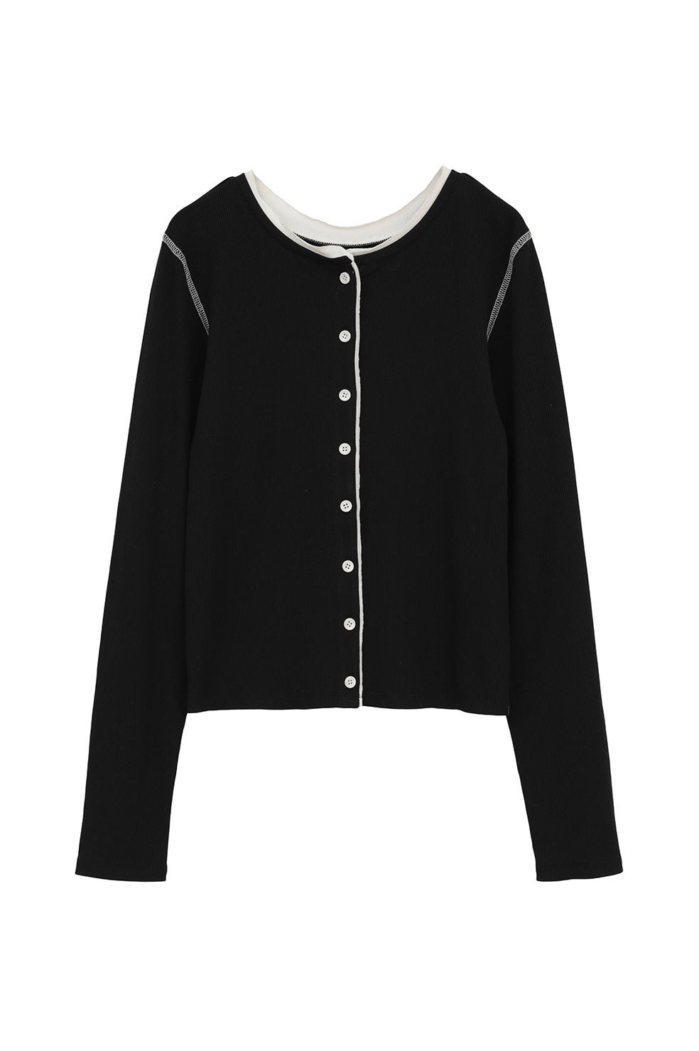 W FACE BICOLOR CARDIGAN｜TOPS(トップス)｜CLANE OFFICIAL ONLINE STORE