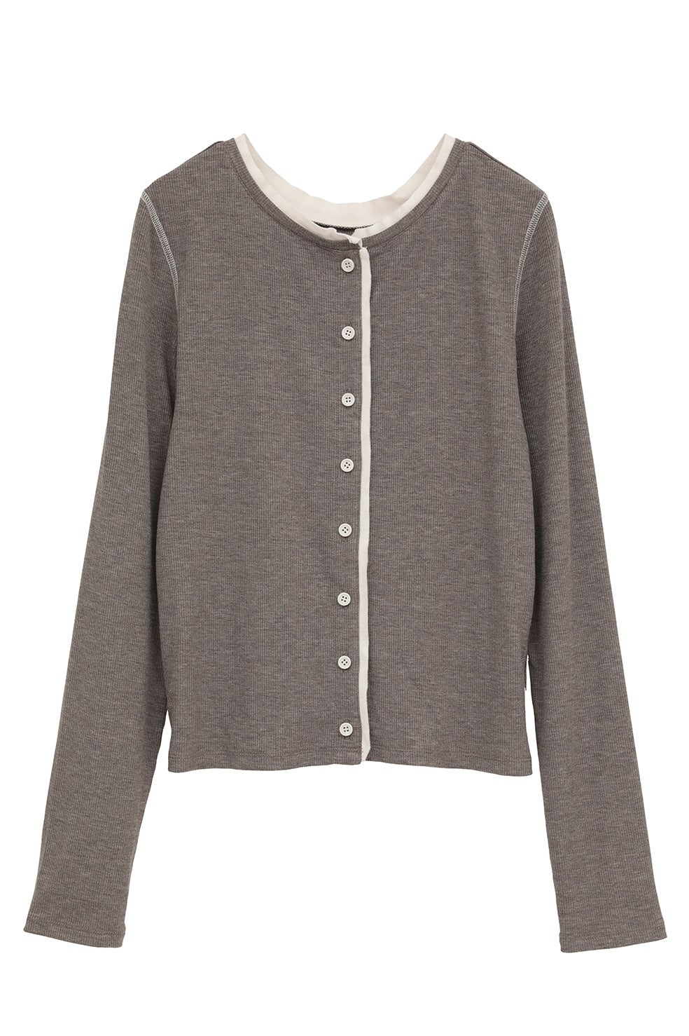 W FACE BICOLOR CARDIGAN｜TOPS(トップス)｜CLANE OFFICIAL ONLINE STORE