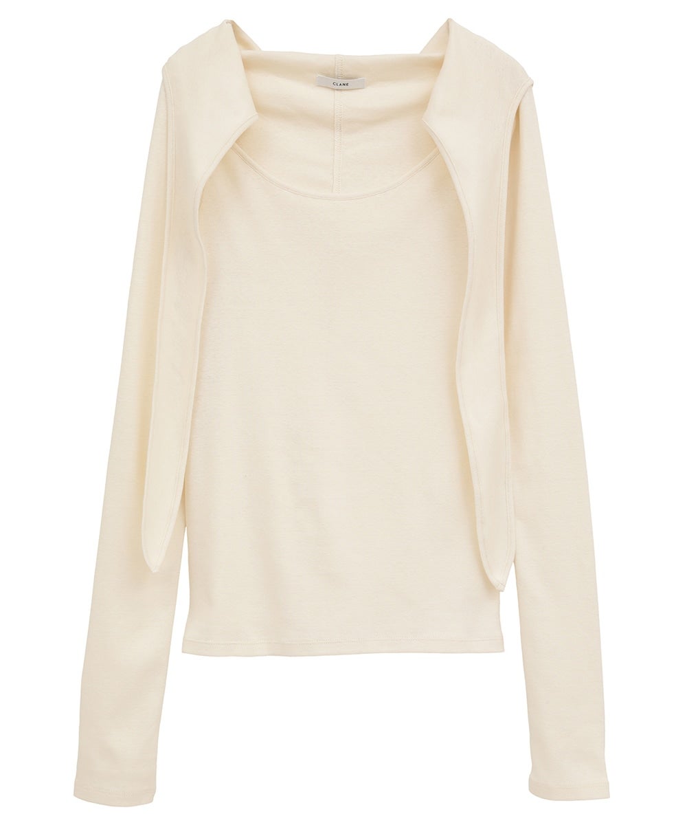 BOW TIE HOODED CUT TOPS