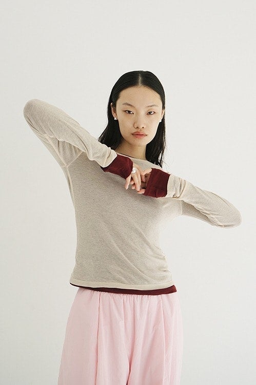 SHEER LAYERED CUT TOPS