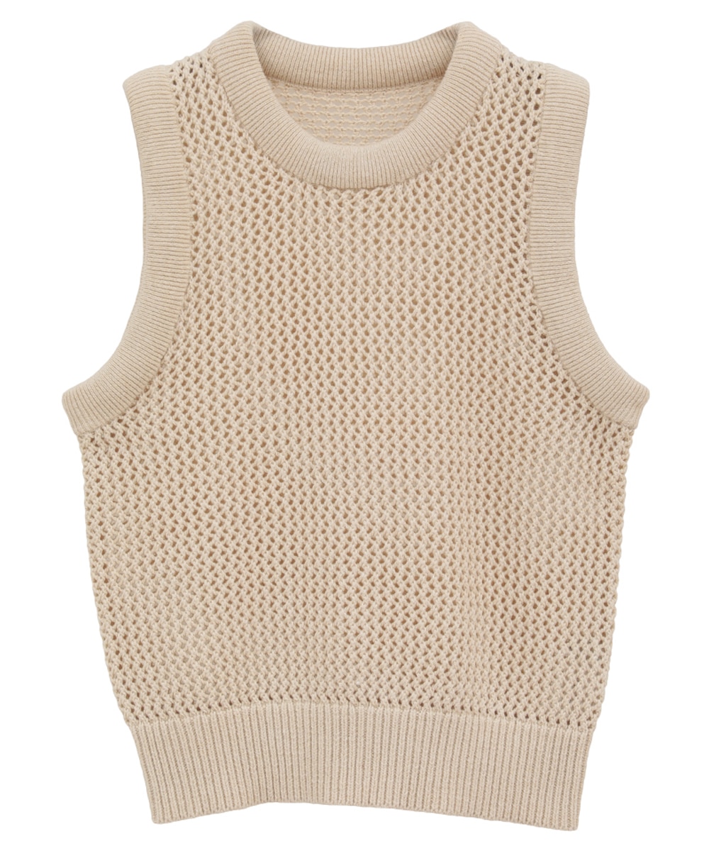 PRE ORDER 2BUY 10%OFF】3D RIB MESH KNIT TOPS｜TOPS(トップス