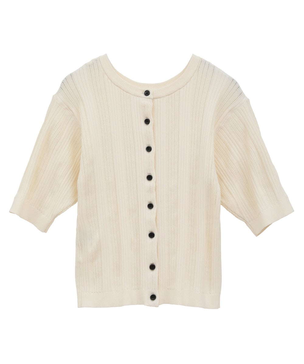 CLANE クラネ COLLAR RIB CARDIGAN CLANE(クラネ)｜COLLAR RIB CARDIGAN/カーディガン/BEIGE の通販