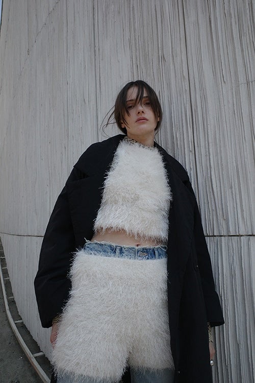 SHAGGY AMERICAN SLEEVE KNIT TOPS