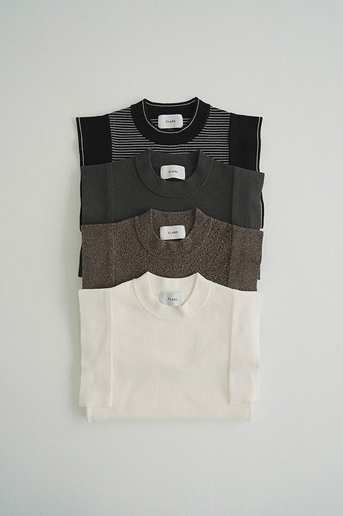 SQUARE SLEEVE KNIT TOPS