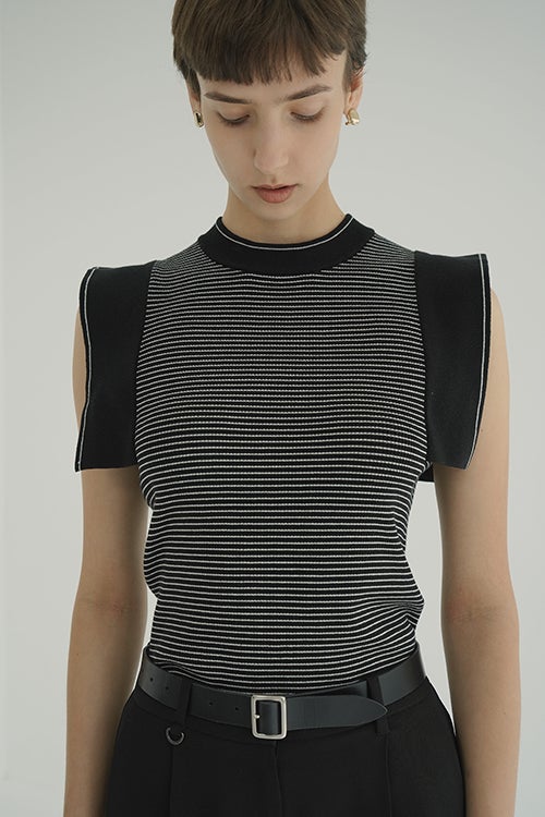 SQUARE SLEEVE KNIT TOPS