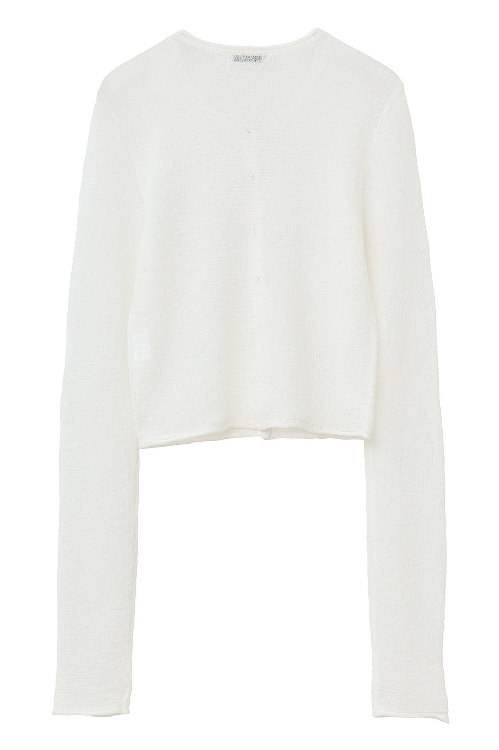SHEER ROLLED EDGE KNIT CARDIGAN｜TOPS(トップス)｜CLANE