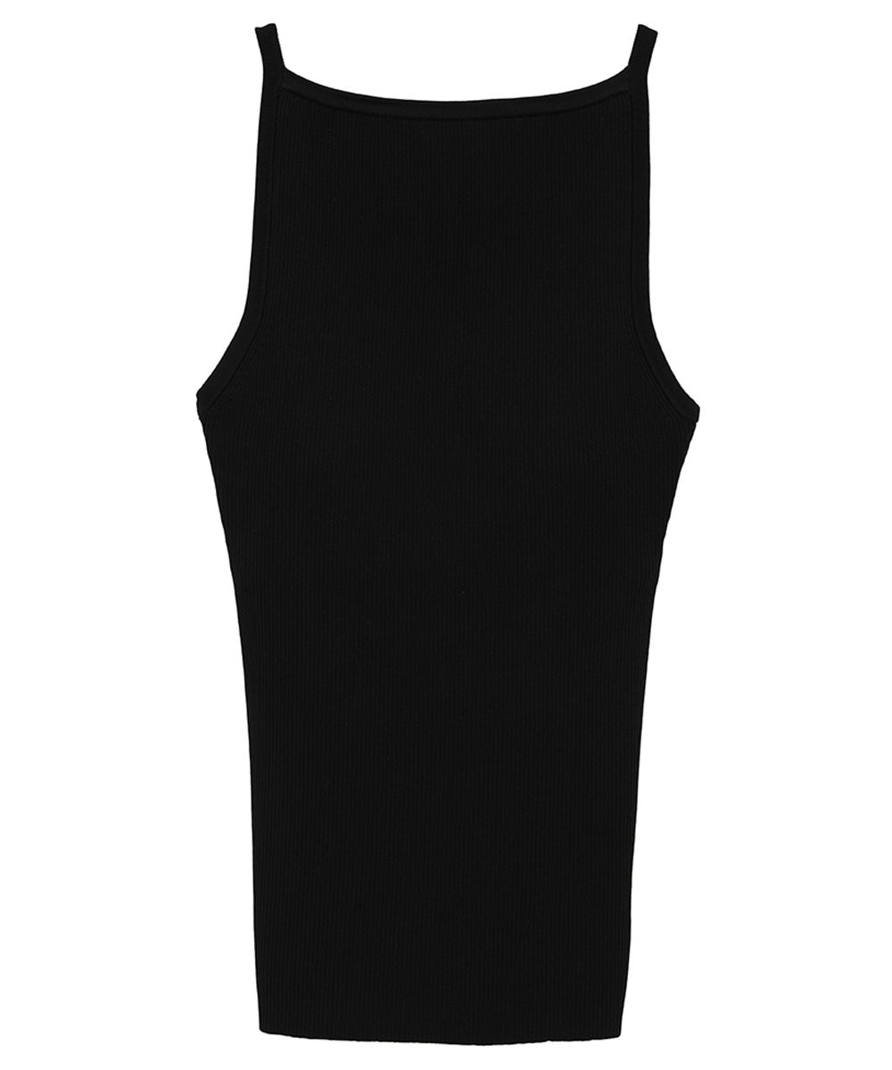 BOAT NECK BACK OPEN KNIT TOPS