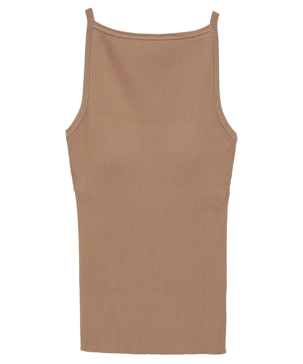 BOAT NECK BACK OPEN KNIT TOPS