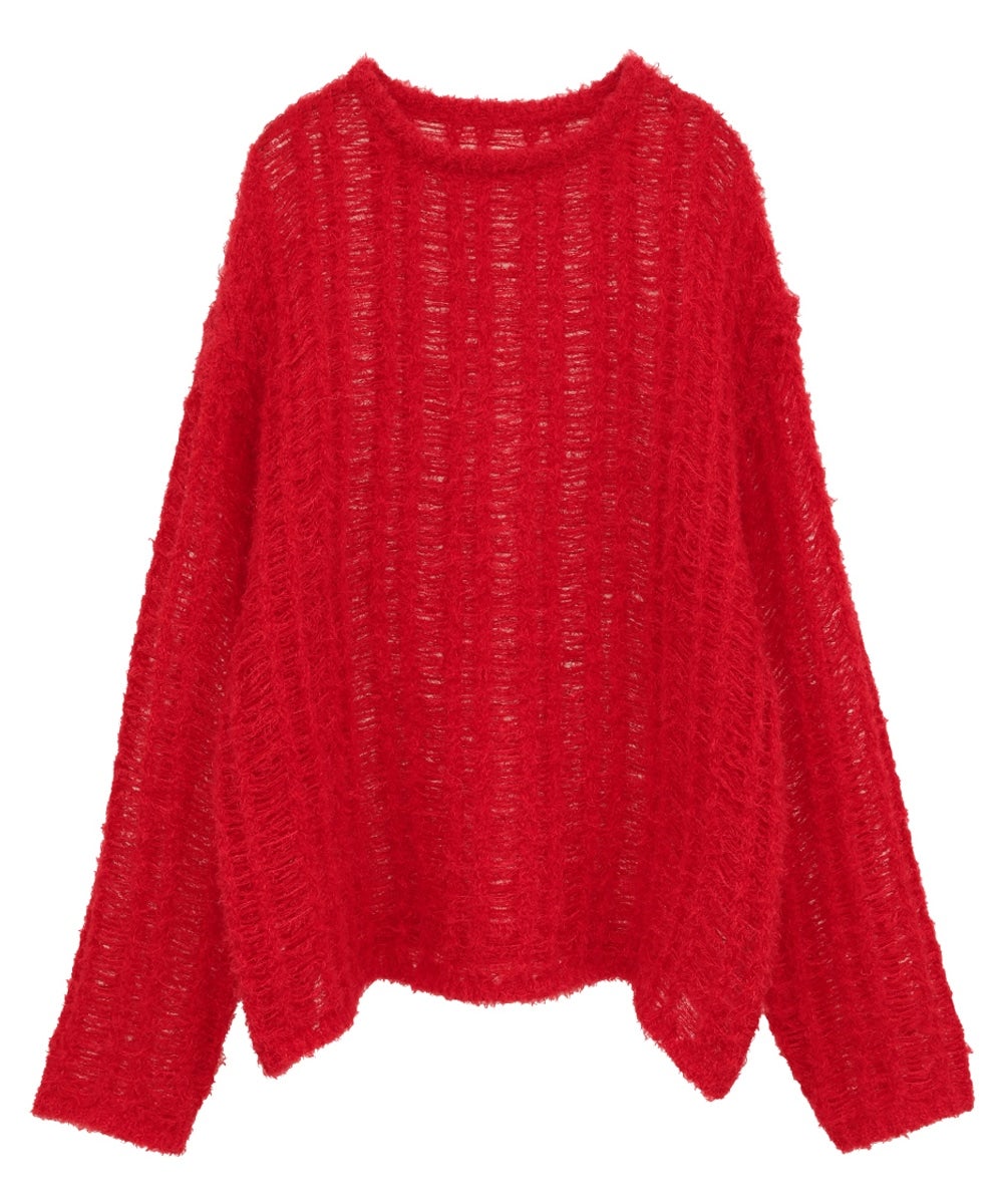 SHEER SHAGGY LOOSE KNIT TOPS クラネ　ニット SHEER SHAGGY LOOSE KNIT TOPS｜TOPS(トップス)｜CLANE OFFICIAL