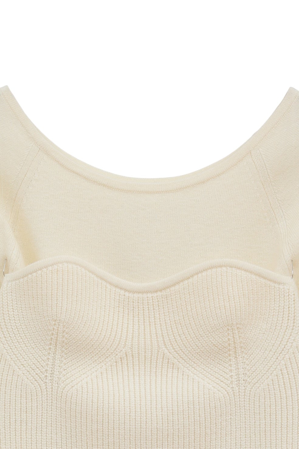トップス CLANE BUSTIER SET KNIT TOPS クラネ CLANE BUSTIER SET KNIT TOPS （BLACK） -ファッション