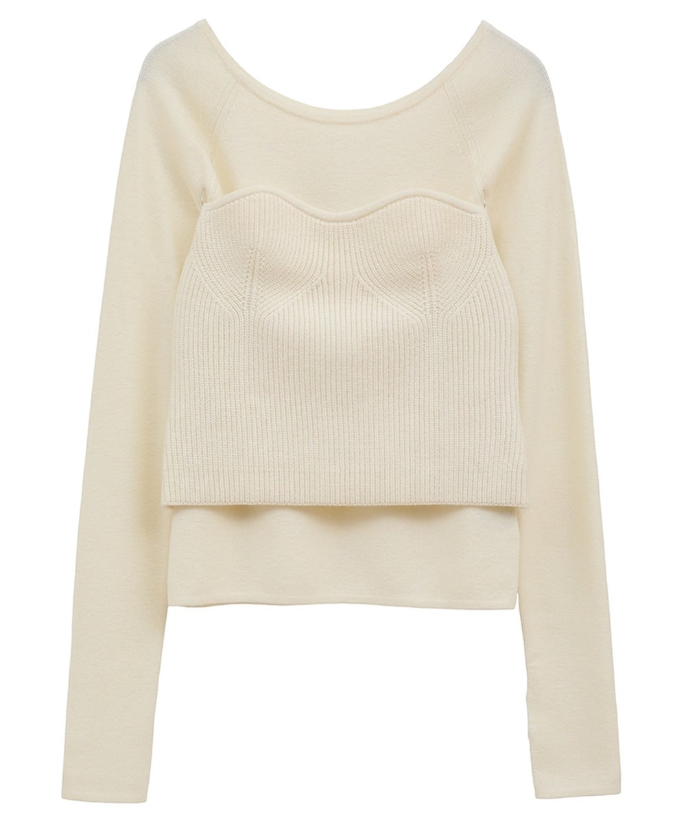 トップス CLANE BUSTIER SET KNIT TOPS BUSTIER SET KNIT TOPS｜TOPS(トップス)｜CLANE OFFICIAL ONLINE