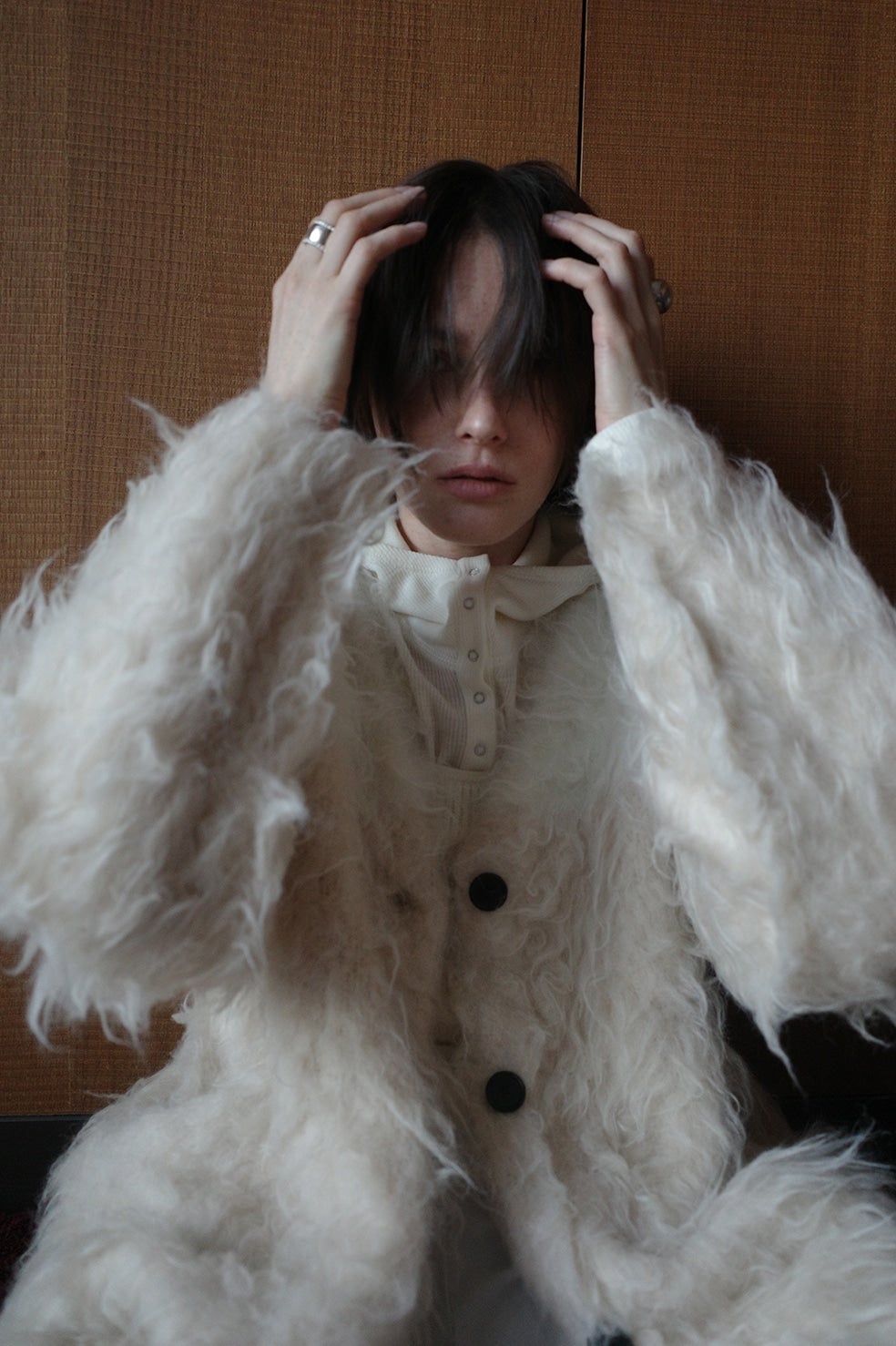 BI COLOR SHAGGY KNIT CARDIGAN｜TOPS(トップス)｜CLANE