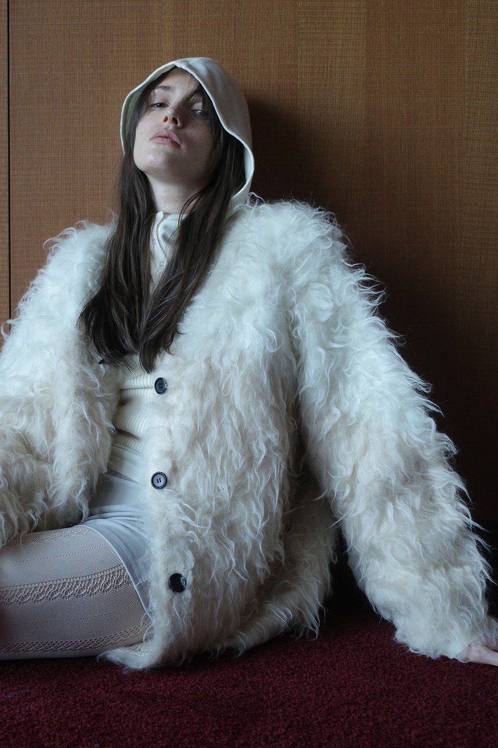 CLANE ジャケット　カーディガン BI COLOR SHAGGY KNIT CARDIGAN｜TOPS(トップス)｜CLANE