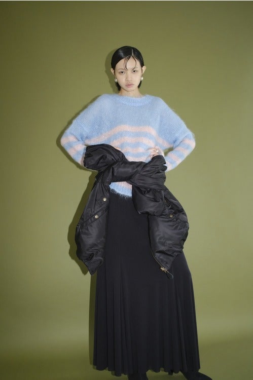 CLANE x FRGMT BORDER MOHAIR KNIT TOPS