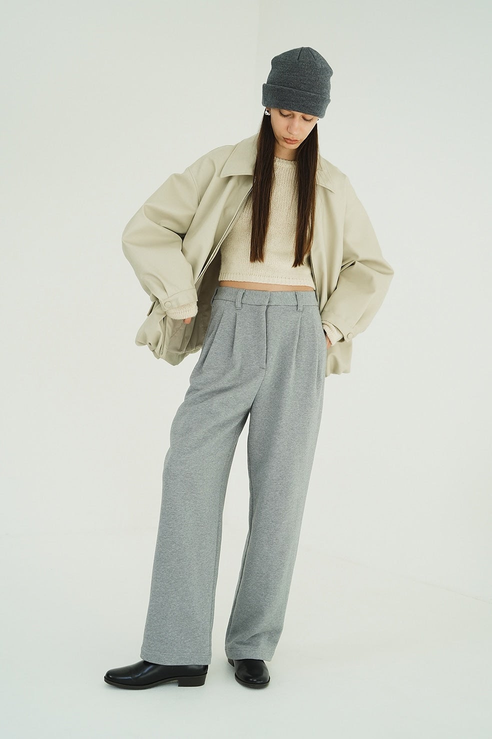 トップス CLANE COTTON SHORT KNIT TOPS MIX クラネ CLANE COTTON SHORT KNIT TOPS （MIX） -靴