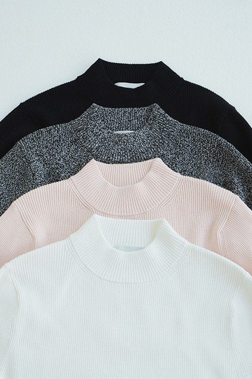 H/N RIB KNIT TOPS