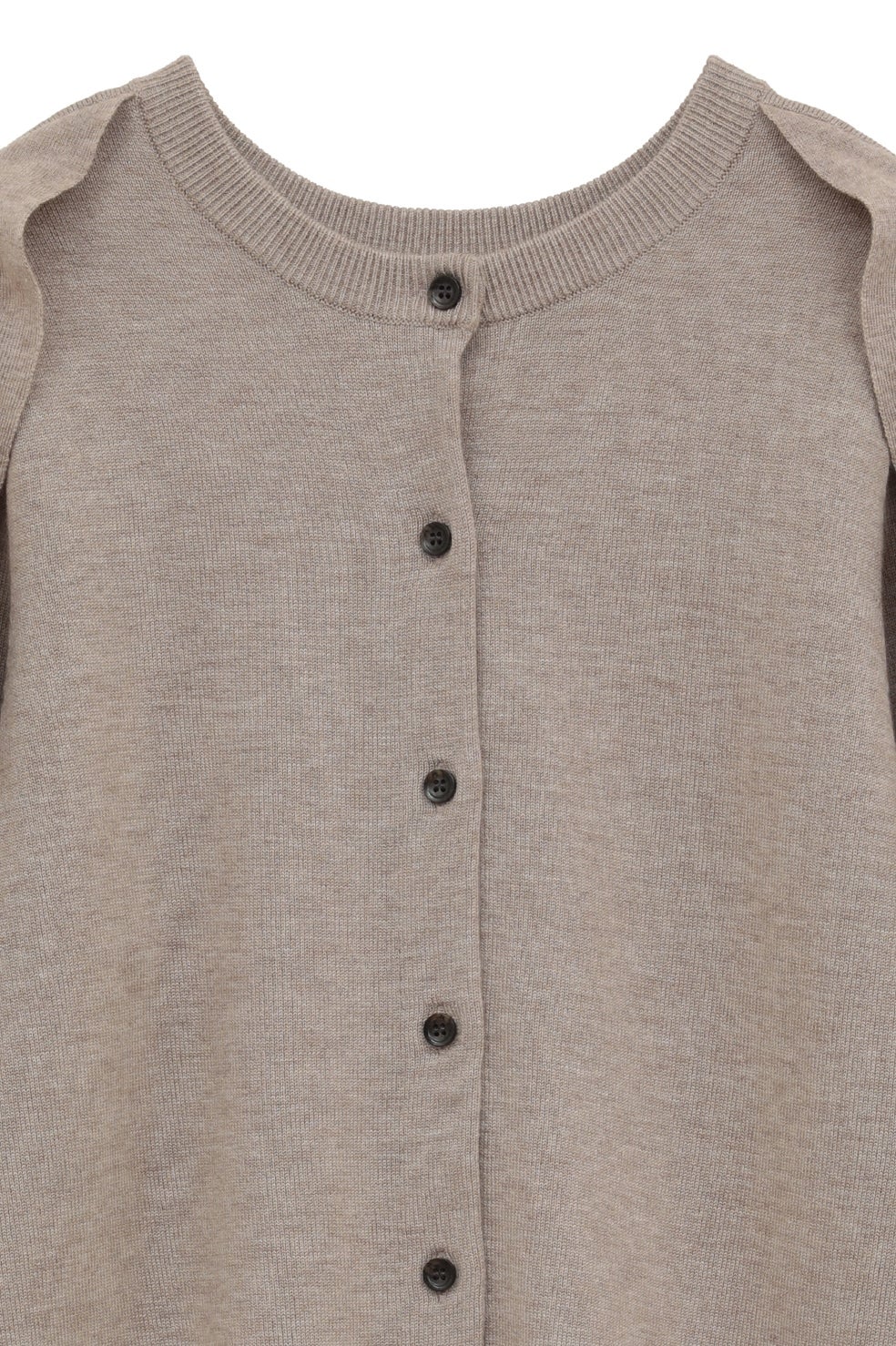 トップス C W FACE SHOULDER FRILL KNIT CARDIGAN｜TOPS(トップス)｜CLANE