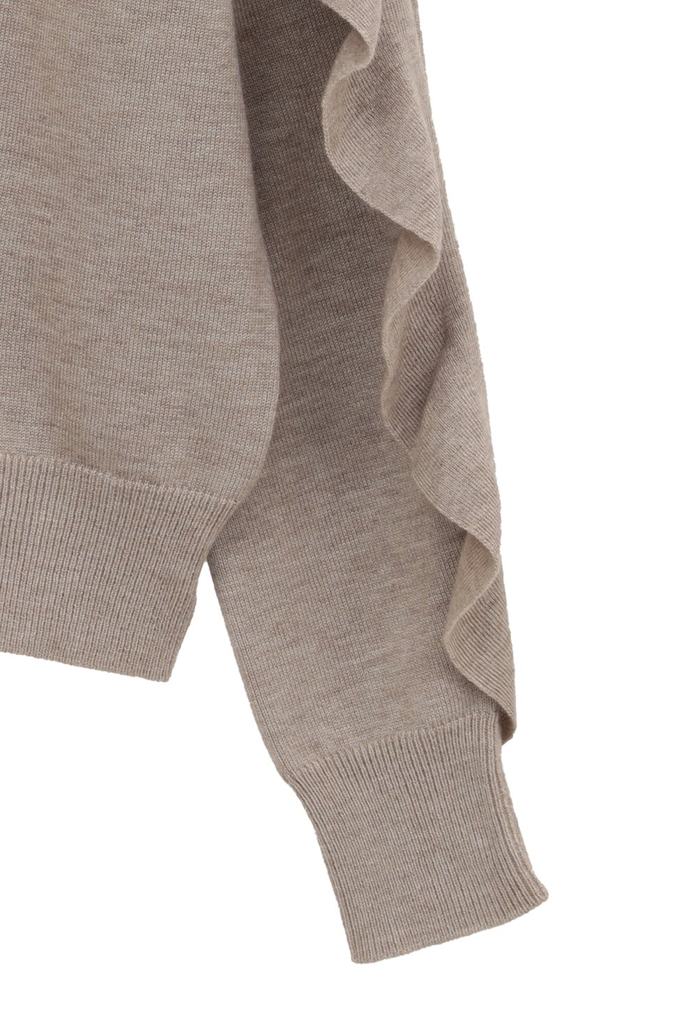 W FACE SHOULDER FRILL KNIT CARDIGAN｜TOPS(トップス)｜CLANE