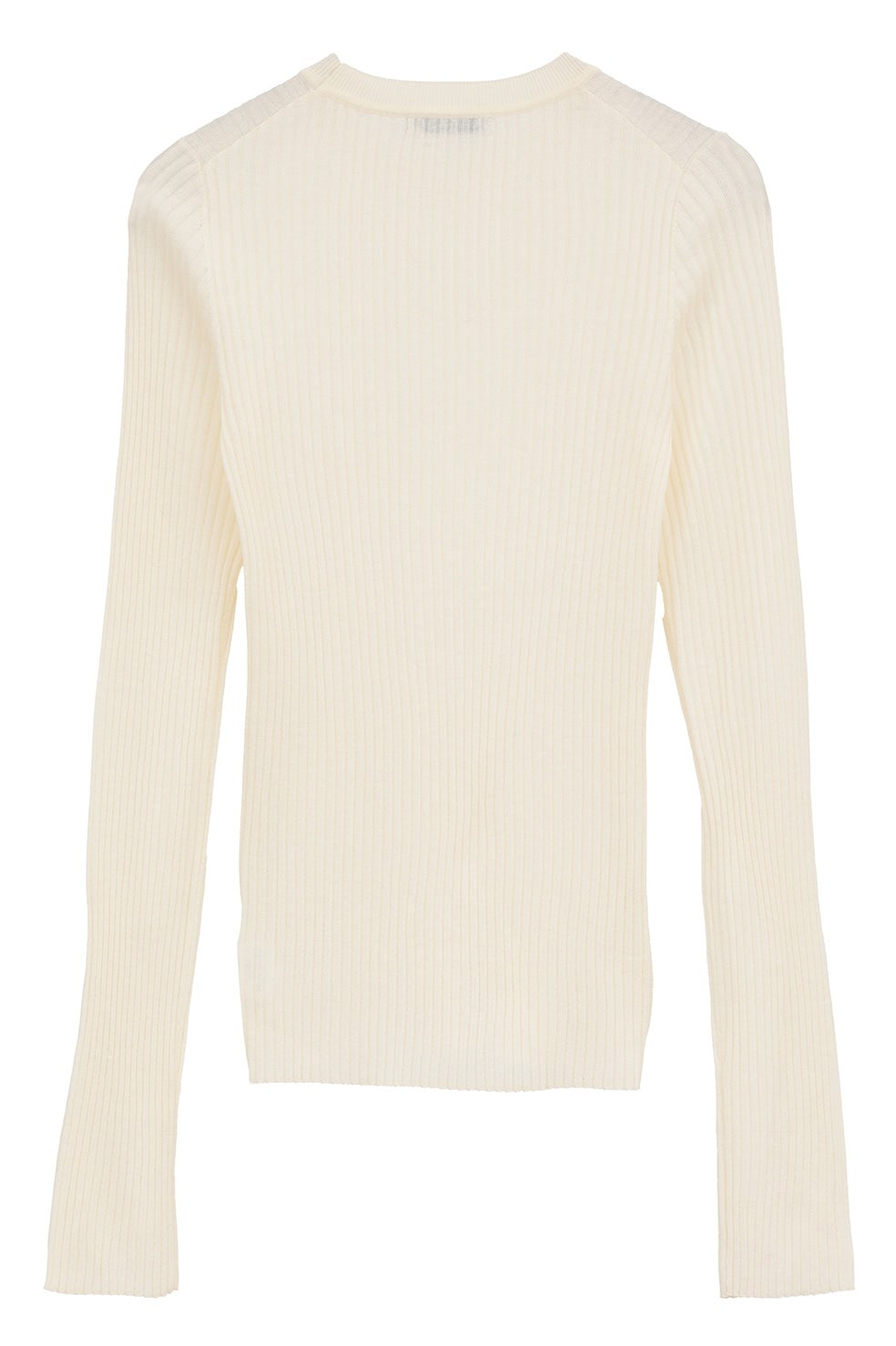 CLANEアイボリーサイズ1 SHEER RIB KNIT TOPS｜TOPS(トップス)｜CLANE OFFICIAL ONLINE STORE