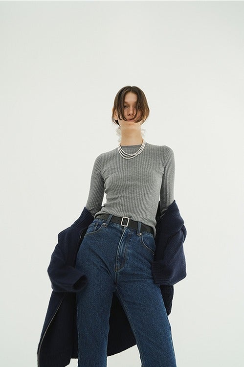 SHEER RIB KNIT TOPS