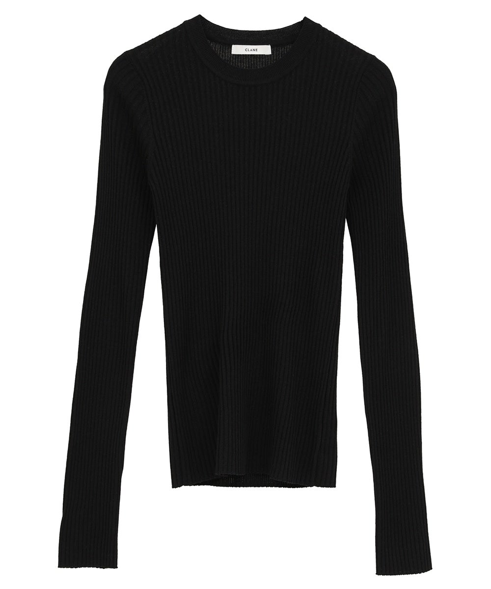 SHEER RIB KNIT TOPS