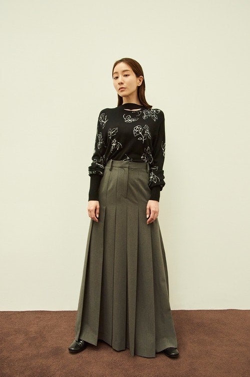 MINAMI TANAKA×CLANE THIN FLOWER W FACE CARDIGAN