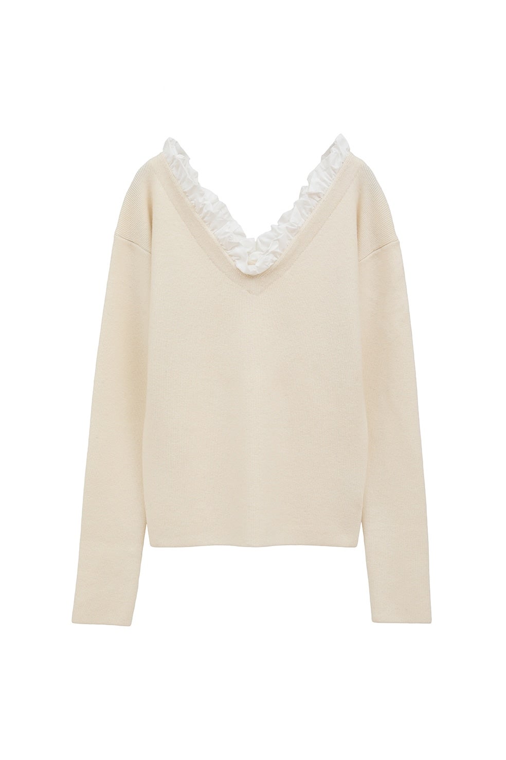 FRILL V NECK KNIT TOPS｜TOPS(トップス)｜CLANE OFFICIAL