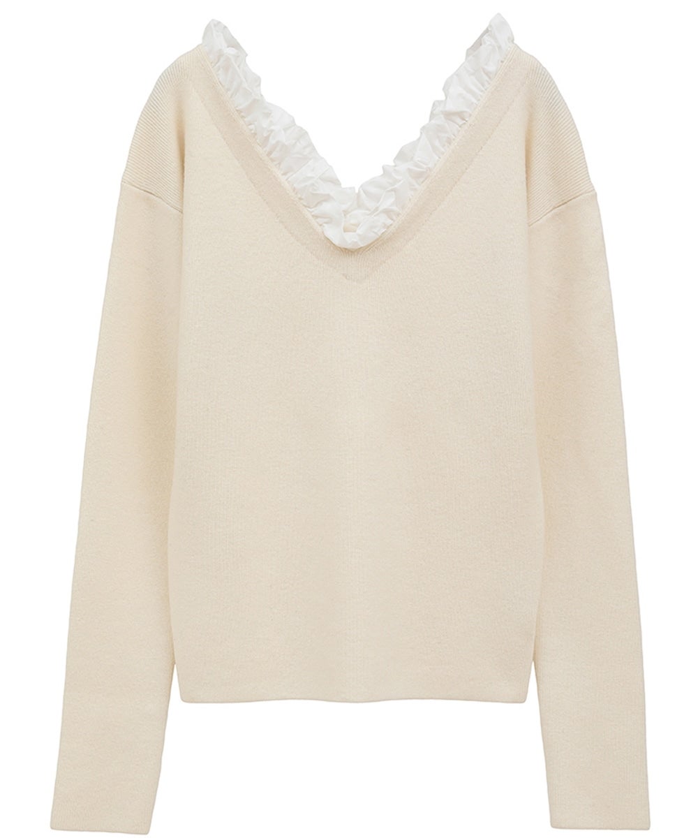 アンスクリア Cotton V Neck No Sleeve Knit KNIT-RITE Torso Interface V-Neck Tank with Axilla Flaps