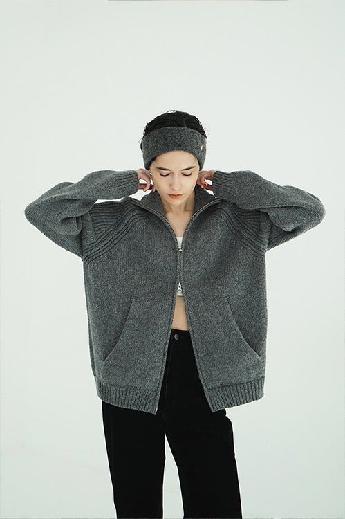 POCKET ZIP KNIT TOPS