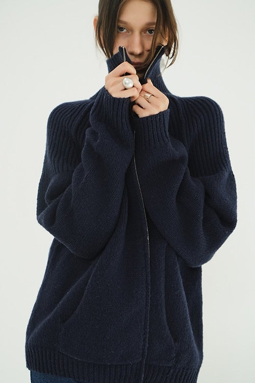 POCKET ZIP KNIT TOPS