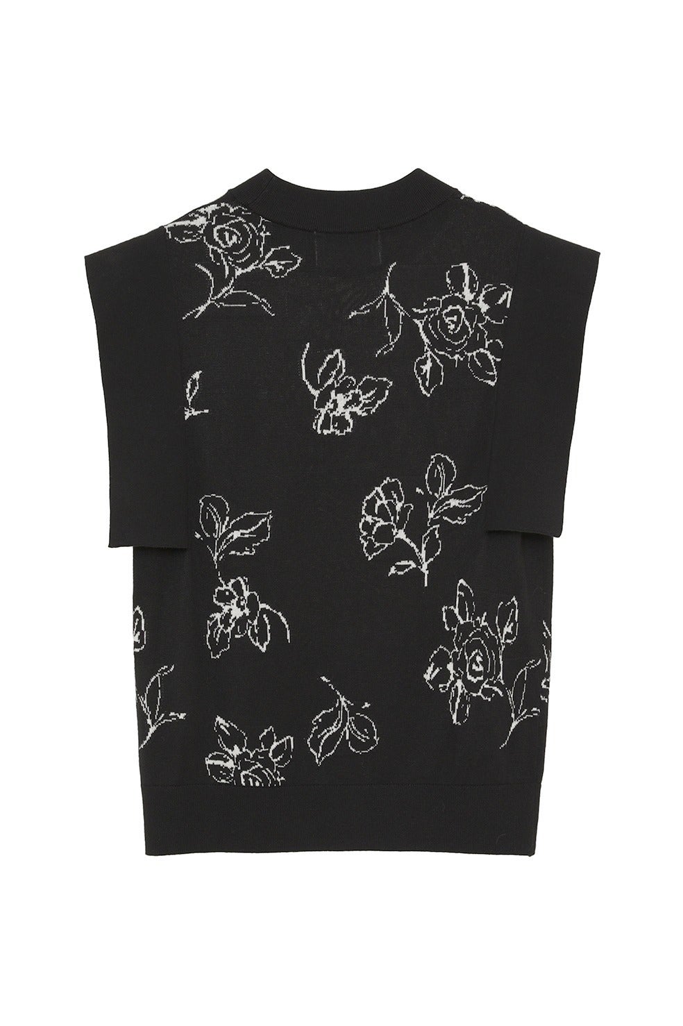 MINAMI TANAKA×CLANE THIN FLOWER SQUARE SLEEVE KNIT TOPS｜TOPS