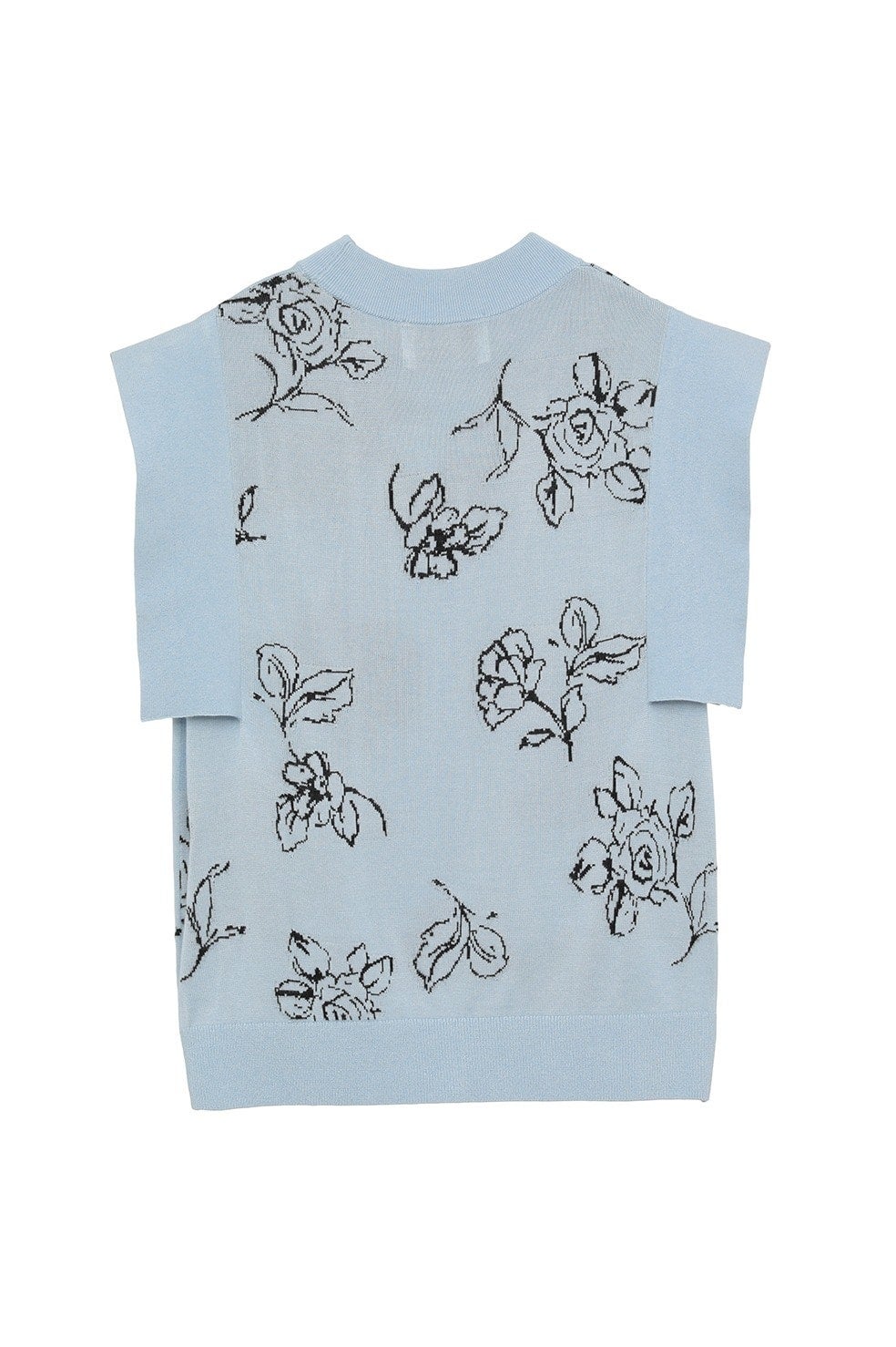 MINAMI TANAKA×CLANE THIN FLOWER SQUARE SLEEVE KNIT TOPS｜TOPS