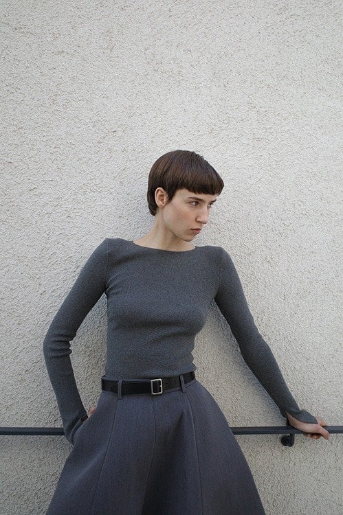 SHOULDER PADS KNIT TOPS