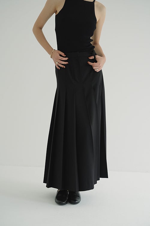 WIDE PLEATS LONG SKIRT