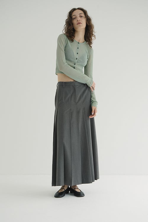 WIDE PLEATS LONG SKIRT