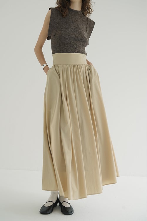 WIDE BELT FLARE SKIRT
