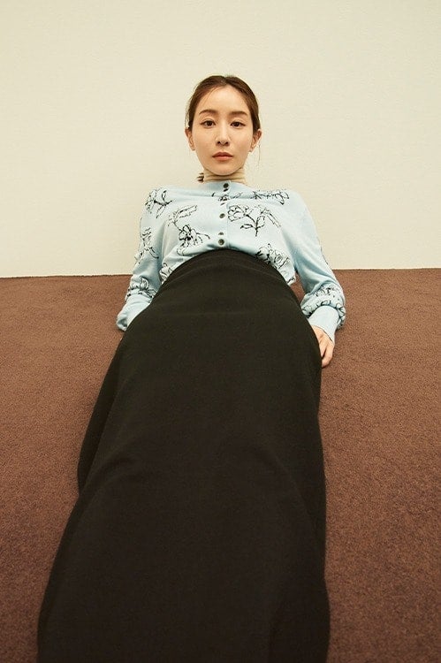 MINAMI TANAKA×CLANE STRAIGHT KNIT SKIRT