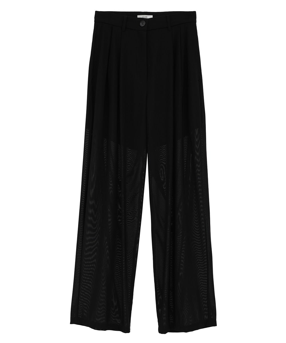 SHEER TUCK PANTS
