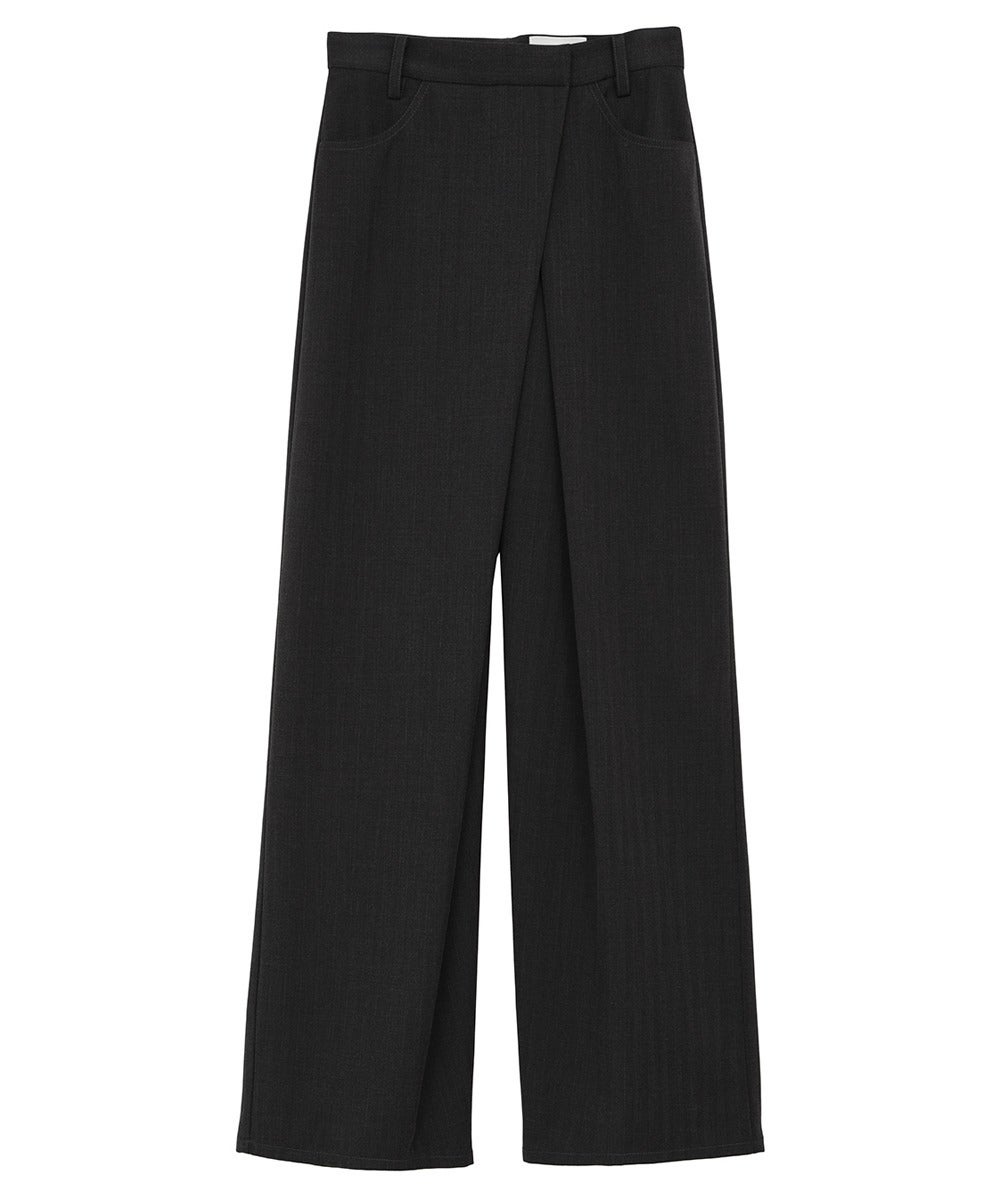 MINAMI TANAKA×CLANE TUCK HERRINGBONE SLACKS