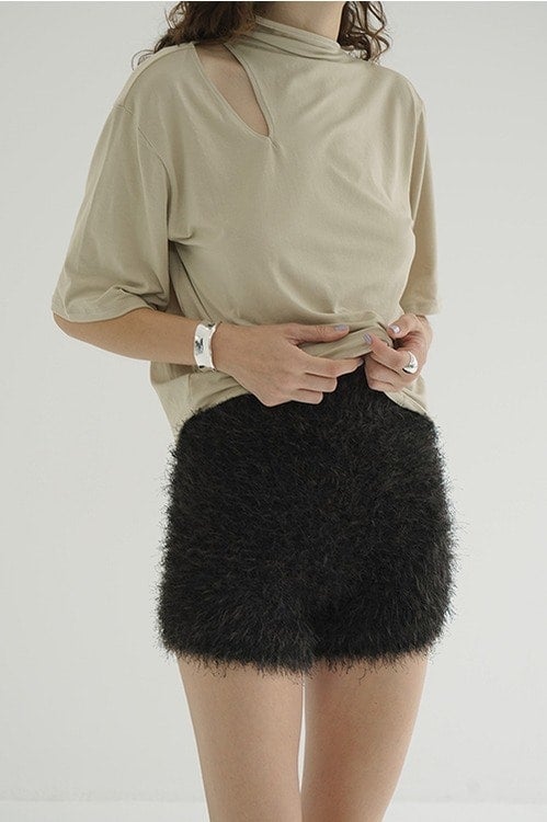 SHAGGY SHORT KNIT PANTS