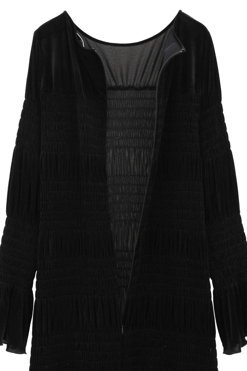 コメント必須　新品、即発、クラネ　SHIRRING LONG ONEPIECE クラネ CLANE SHIRRING LONG ONEPIECE （BLACK） -ファッション