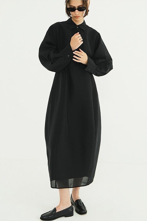 FLUFFY SHEER SHAPE ONEPIECE