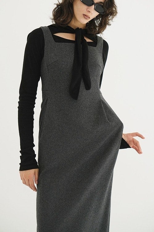 VELOR SQUARE NECK ONE PIECE