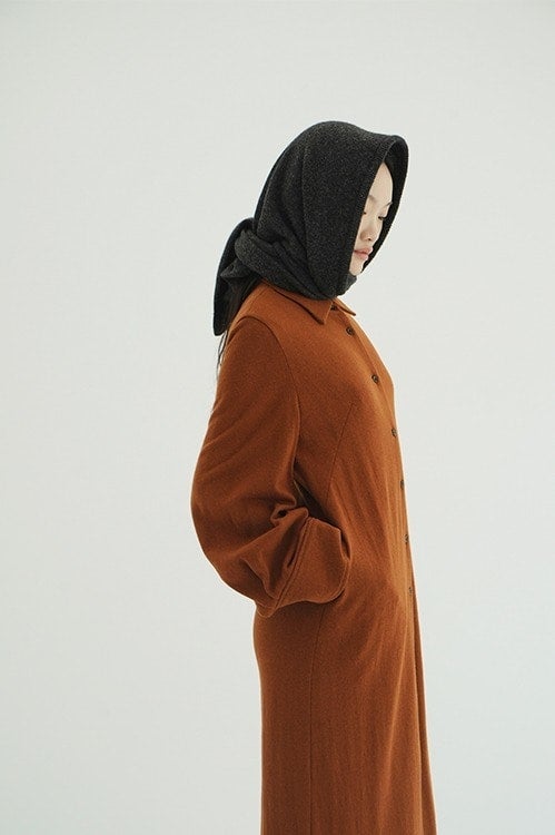 POWER SHOULDER WOOL ONEPIECE