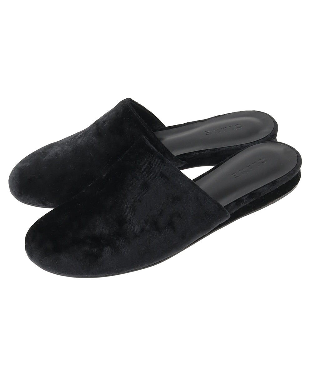 VELOUR FLAT MULES