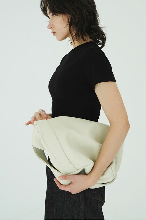 FAKE LEATHER LARGE TOTE BAG