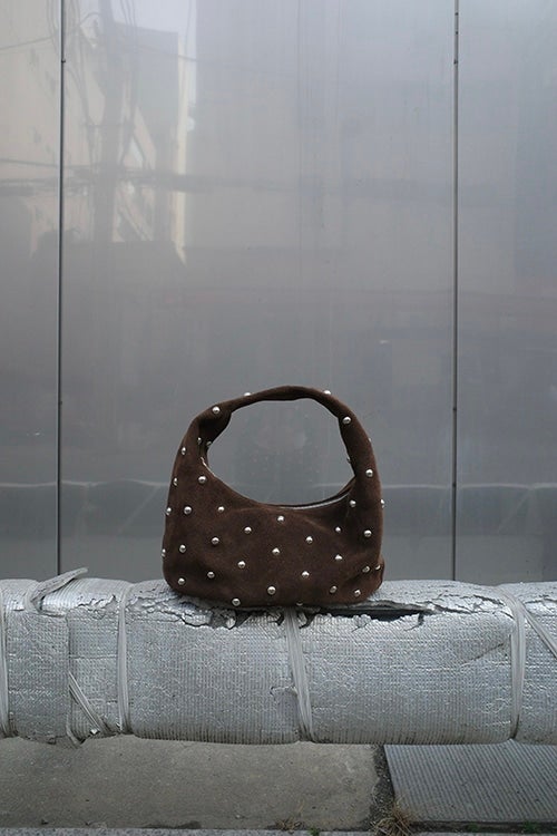 MOON SUEDE STUDS BAG