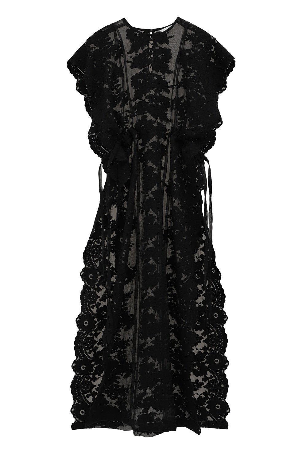 CLANE FLOWER SHEER LACE LONG TOPS ブラック FLOWER SHEER LACE LONG TOPS｜TOPS(トップス)｜CLANE OFFICIAL